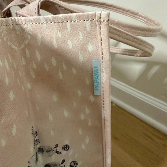 Papaya Pink Floral Tote - Picture 4 of 8